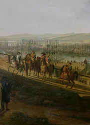 Napoléon Bonaparte (1769-1821) visitant le camp de Boulogne en juillet 1804, détail de Napoléon et la flottille, 1806