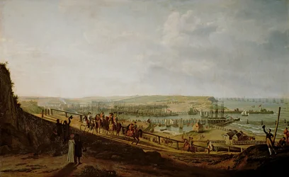 Napoléon Ier (1769-1821) visitant le camp de Boulogne en juillet 1804, 1806