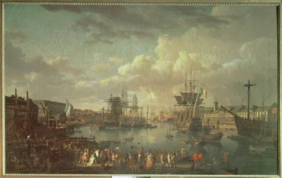Vue du port de Brest