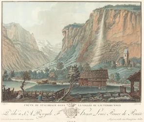 Chute de Staubbach, dans la Vallée de Lauterbrunnen, probablement 1776