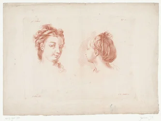 Deux têtes de femmes (Compositions avec des parties du corps humain)