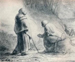 Bergers se Chauffant, XIXe siècle