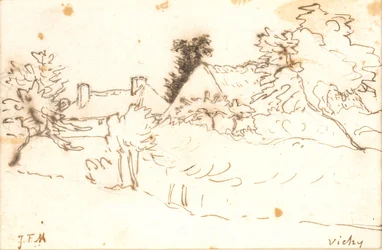 Une ferme entre les arbres, Vichy (Allier)