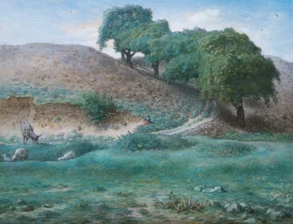 Chemin avec des châtaigniers près de Cusset