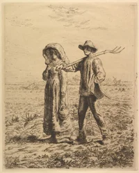 Paysans allant travailler, 1863