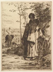 Bergère tricotant, 1862