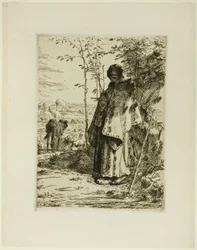 La bergère tricotant