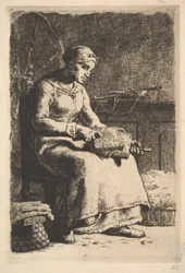 Le Cardeur de laine, vers 1855-56