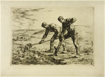 Deux Hommes Creusant