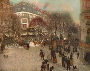 Le Boulevard des Italiens, Paris, vers 1908