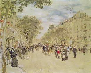 Le Pavillon de Hanovre et le Boulevard des Italiens, Paris, après 1870