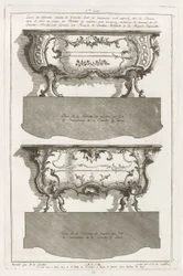 Deux différents desseins de commodes