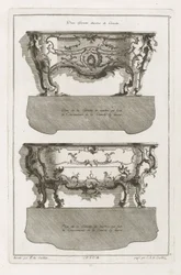 Deux différents desseins de commodes