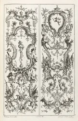 Deux panneaux avec motifs grotesques