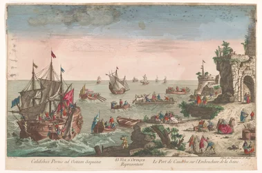 Vue du port de Caudebec à l