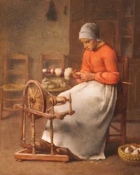 Femme en train de filer