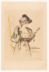 Dame avec éventail