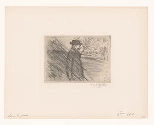 Homme avec chapeau sous la pluie