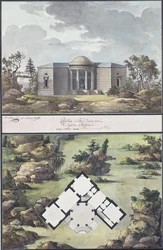 Pavillon dans le jardin anglais