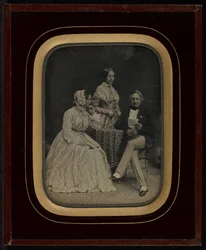 Portrait de Jean Gabriel et Anne-Charlotte-Adélaïde Eynard avec Madame Charrière