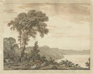 Vue de Castel Gandolfo et du lac d