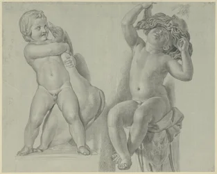Deux études de sculptures d