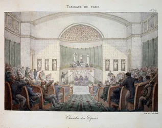 La Chambre des Députés en séance - dans « Peintures de Paris » par Marlet
