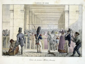 Queue au Premier Théâtre Français - dans «Tableaux de Paris»