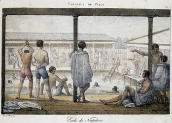 École de natation - dans "Peintures de Paris" par Marlet