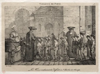 Scènes de Paris : Les Frères Conduisant les Enfants à Saint-Nicolas-des-Champs