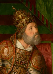 Saint Pierre (détail). Triptyque du maître de Moulins