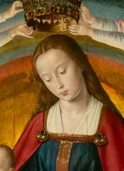 La Vierge, (détail) Triptyque du maître de Moulins