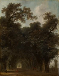 Une avenue ombragée, vers 1775