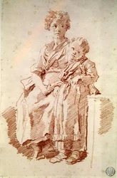 Jeune fille avec sa sœur