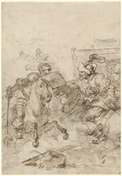Don Quichotte attaquant le Biscayen