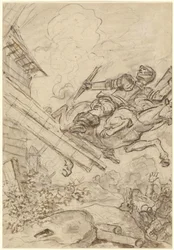 Don Quichotte attaquant le moulin à vent