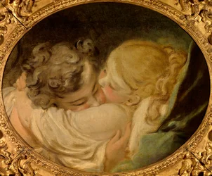 Le baiser, XVIIIe siècle, collection privée