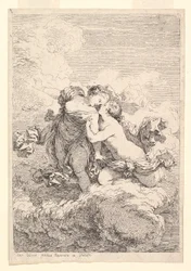 Scène mythologique, possiblement Diane séduisant Callisto, vers 1764