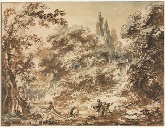 Scène dans un parc, c. 1760