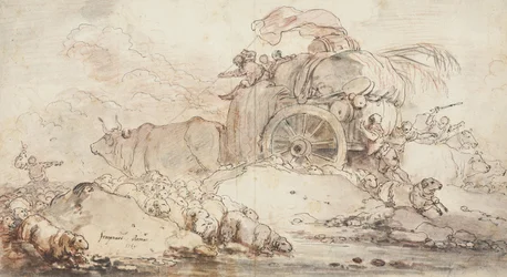 La Charrette arrêtée, 1759