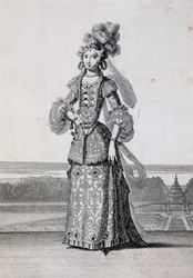 Costumes de ballet féminin, gravure de Jean Berain l