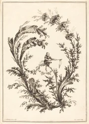 Ornement avec un singe