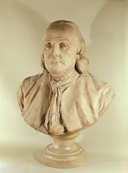 Buste de Benjamin Franklin (terre cuite)