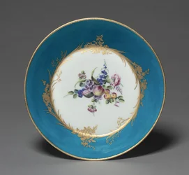 Soucoupe, manufacture de Vincennes, France, 1753