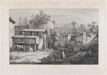 Paysage avec maréchal-ferrant, vue de Terrebasse, France