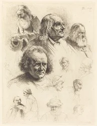 Treize études de têtes