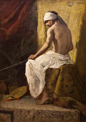 Arabe asis, sans date. (Huile sur toile)