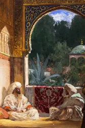 Dans le palais du sultan (détail), non daté. (Huile sur toile)
