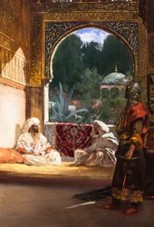 Dans le palais du sultan (détail), non daté. (Huile sur toile)