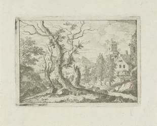 Trois arbres morts sur une colline